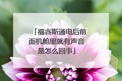 福睿斯通电后前面机舱里就有声音是怎么回事