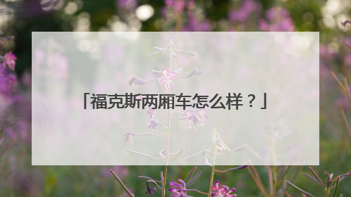 福克斯两厢车怎么样？