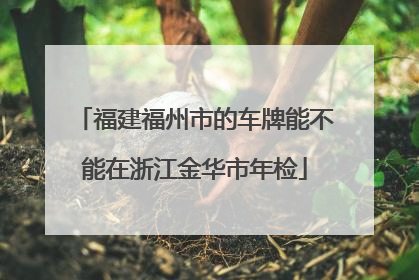 福建福州市的车牌能不能在浙江金华市年检