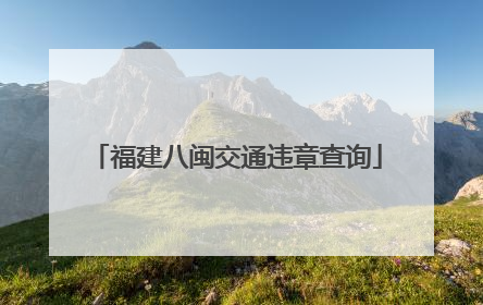 福建八闽交通违章查询