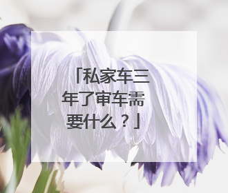 私家车三年了审车需要什么？