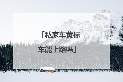 私家车黄标车能上路吗
