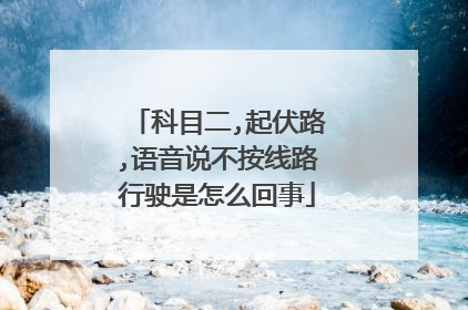 科目二,起伏路,语音说不按线路行驶是怎么回事