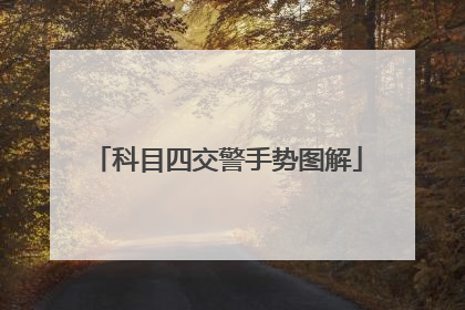 科目四交警手势图解