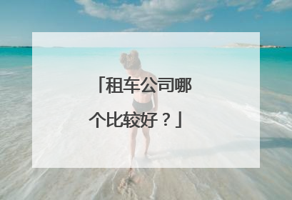 租车公司哪个比较好？