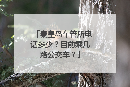 秦皇岛车管所电话多少？目前乘几路公交车？