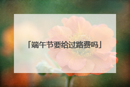 端午节要给过路费吗