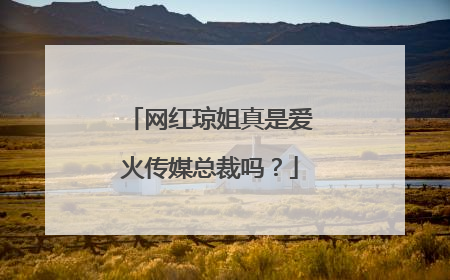 网红琼姐真是爱火传媒总裁吗？