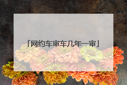 网约车审车几年一审
