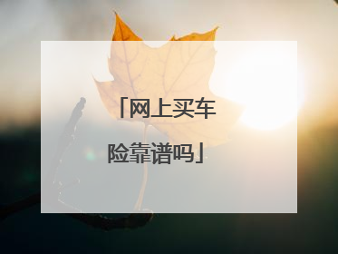 网上买车险靠谱吗