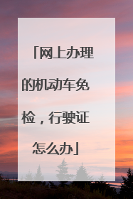 网上办理的机动车免检，行驶证怎么办