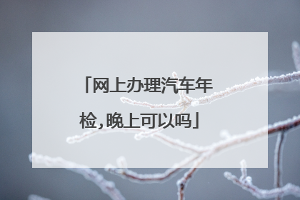 网上办理汽车年检,晚上可以吗