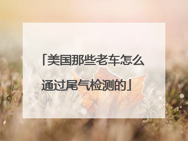 美国那些老车怎么通过尾气检测的