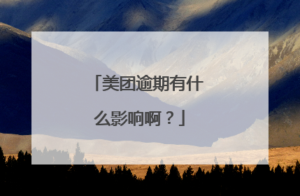 美团逾期有什么影响啊？