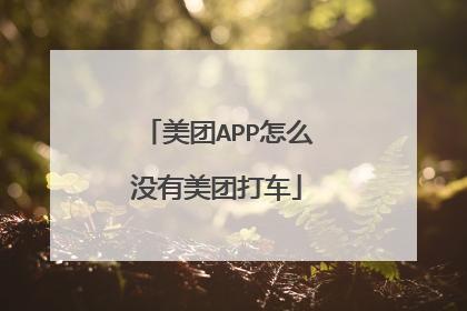 美团APP怎么没有美团打车