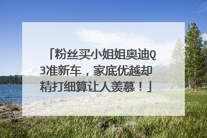粉丝买小姐姐奥迪Q3准新车，家底优越却精打细算让人羡慕！