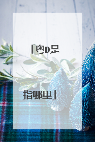 粤D是指哪里