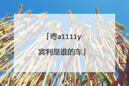 粤a1111y 宾利是谁的车