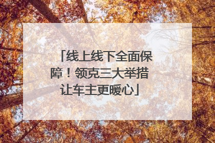 线上线下全面保障！领克三大举措让车主更暖心