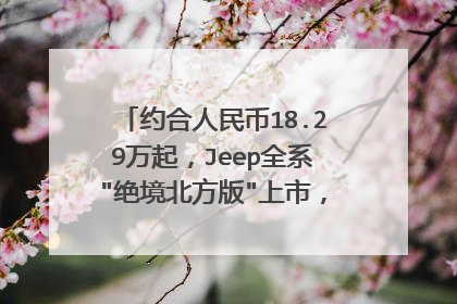 约合人民币18.29万起，Jeep全系