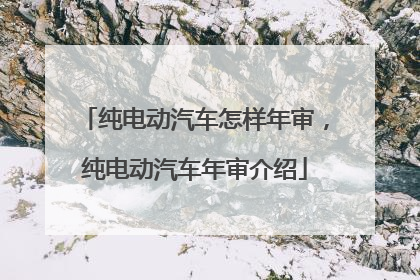 纯电动汽车怎样年审，纯电动汽车年审介绍