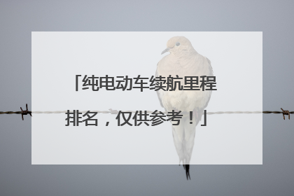 纯电动车续航里程排名，仅供参考！