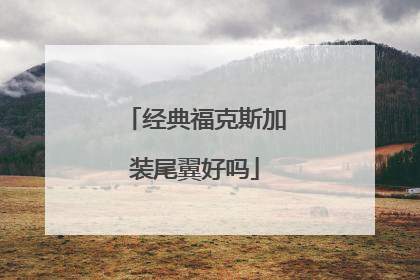 经典福克斯加装尾翼好吗