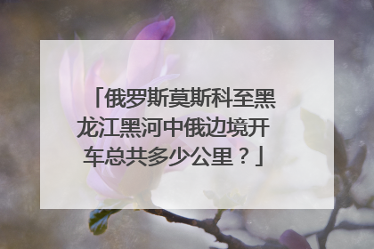 俄罗斯莫斯科至黑龙江黑河中俄边境开车总共多少公里？