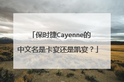 保时捷Cayenne的中文名是卡宴还是凯宴？