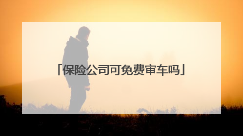 保险公司可免费审车吗