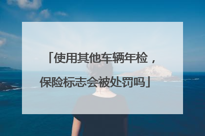使用其他车辆年检，保险标志会被处罚吗