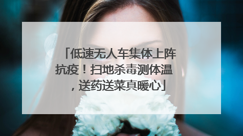 低速无人车集体上阵抗疫！扫地杀毒测体温，送药送菜真暖心