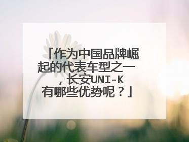 作为中国品牌崛起的代表车型之一，长安UNI-K有哪些优势呢？