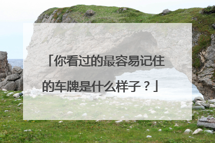 你看过的最容易记住的车牌是什么样子？