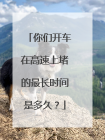 你们开车在高速上堵的最长时间是多久？