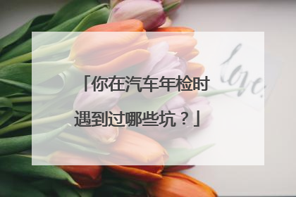 你在汽车年检时遇到过哪些坑？