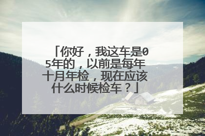 你好，我这车是05年的，以前是每年十月年检，现在应该什么时候检车？