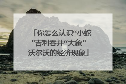 你怎么认识“小蛇”吉利吞并“大象”沃尔沃的经济现象