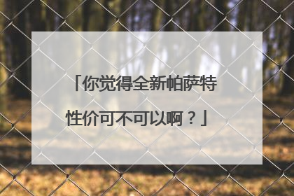 你觉得全新帕萨特性价可不可以啊？