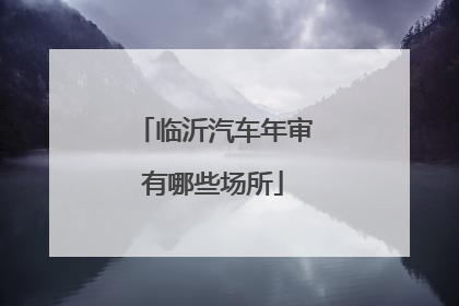 临沂汽车年审有哪些场所