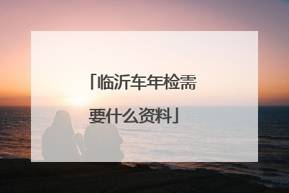 临沂车年检需要什么资料