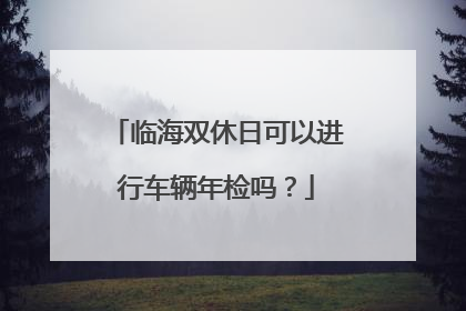 临海双休日可以进行车辆年检吗？
