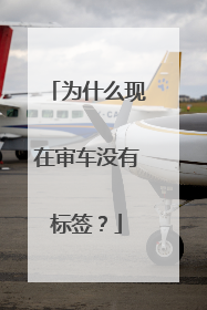 为什么现在审车没有标签？