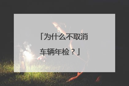 为什么不取消车辆年检？