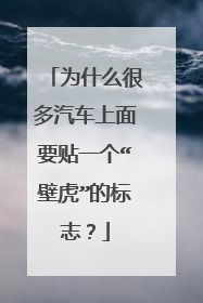为什么很多汽车上面要贴一个“壁虎”的标志？