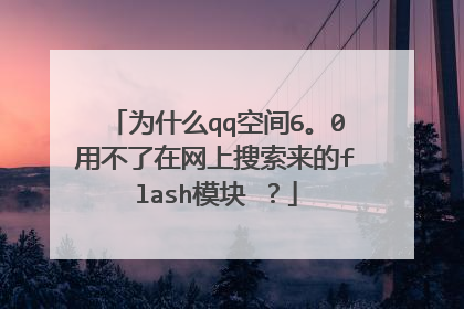 为什么qq空间6。0用不了在网上搜索来的flash模块 ？