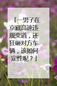 一男子在京藏高速违规变道，还狂砸对方车辆，该如何定性呢？