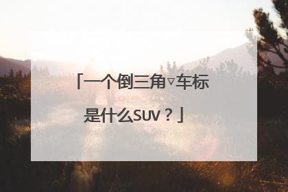 一个倒三角▽车标是什么SUV？