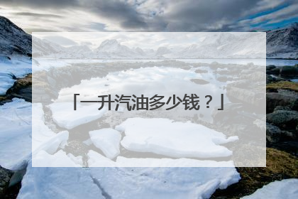 一升汽油多少钱？