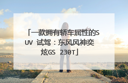 一款拥有轿车属性的SUV 试驾：东风风神奕炫GS 230T